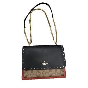COACH Klare Crossbody Bag In Signature Canvas With Rivets 90400 {19}